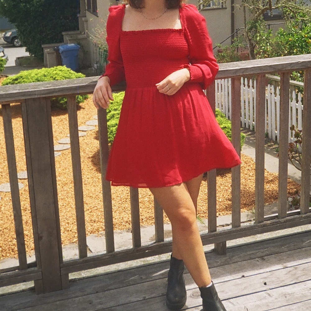 Reformation Red Mini Dress